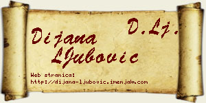 Dijana LJubović vizit kartica
